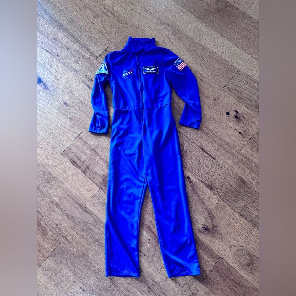 Blue NASA Astronaut Costume Jumpsuit